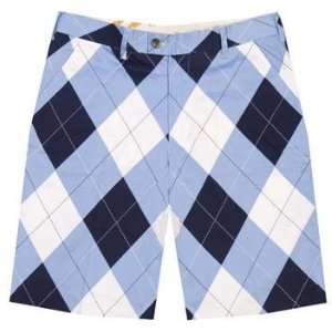 Loudmouth Golf Mens Shorts Blue & White   Size 38