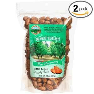 HOLMQUIST Whole Raw Hazelnuts, 14 Ounce Bags (Pack of 2)  