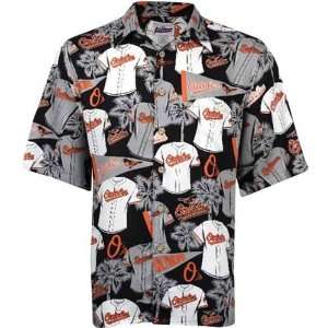  MLB Reyn Spooner Baltimore Orioles Black Hawaiian Shirt 