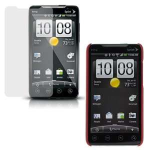 Snap On Crystal Case + Clear LCD Screen Protector Film For Sprint HTC 