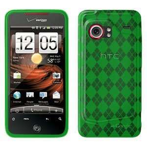  New Amzer Luxe Argyle Skin Case Green For Htc Droid Incredible 