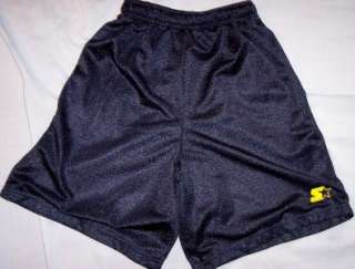   size M 10/12 Starter Jersey Navy Blue Mesh Basketball Shorts  