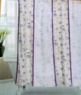 NIP Lavender FLORAL w ORGANZA & RIBBON Shower Curtain  