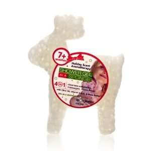 Spongeables Shower Gel in a Sponge (White Reindeer) 7+ Uses Holiday 