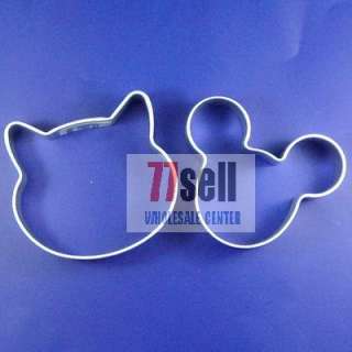 Cookie Cutter Cutters Metal   Cat & Mouse Mickey New  