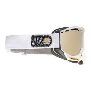 Spy Optic Omega White Luxe Bronze Gold Mirror Snow Goggle