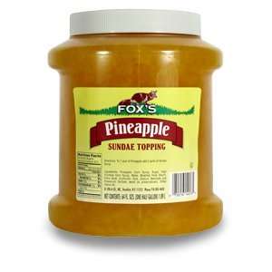 Foxs Pineapple Ice Cream Topping   1/2 Gallon Container  