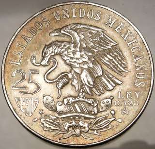  OLYMPICS XIX Mexico City 1968 Huge SILVER Mexican Coin Eagle  