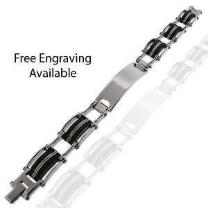 Inches Mens Stainless Steel Id Bracelet Unique Style and Look with 