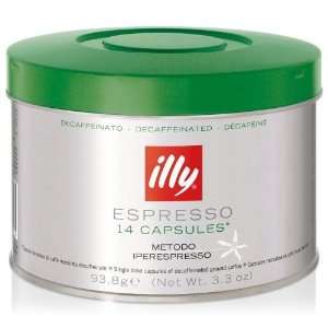 illy Decaf iperEspresso 14 Capsule Tin  Grocery & Gourmet 