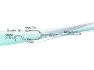 DC 12V Audio Microphone Kit for CCTV SECURITY CAMERA, RCA connection 