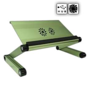  Lapmate Ace Laptop Stand   Green  Cooling Fans & USB Hub 