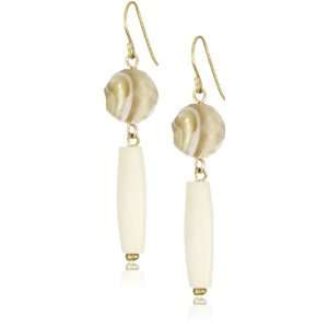 Wendy Mink Amalgam Natural Mother of Pearl with Bone Earrings