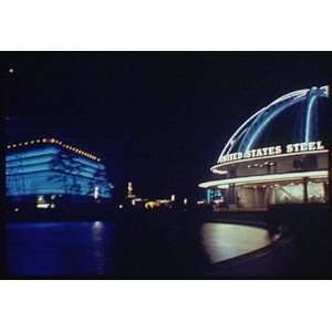  Photo Worlds Fair. Night view of Petroleum Industry 