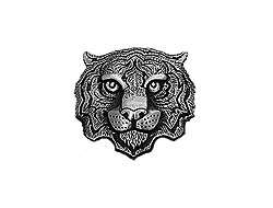 Tiger Head Pewter Pin by JJ Jonette  