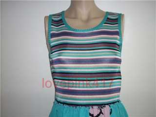 NWT M Missoni Stripe Ruffle 100% Silk Dress 42 6  