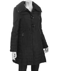  Betsey Johnson black quilted a line convertible hood down 