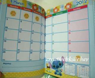   Stitch Scrump 2012 Diary Weekly Schedule Planner Book NEW  