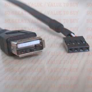   Motherboard USB 4pin 4p single row male to A female Extension Cable