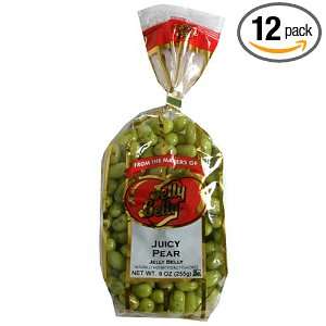 Jelly Belly Juicy Pear Jelly Beans, 9 Ounce Bags (Pack of 12)  