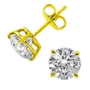   Earrings In 14 Karat Yellow Gold Natural Diamonds of NYC Jewelry