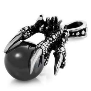   Silver Stainless Steel Gothic Dragon Claw Necklace Pendants Jewelry