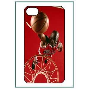 Jordan MJ Chicago Bulls NBA iPhone 4 iPhone4 Black Designer Hard Case 