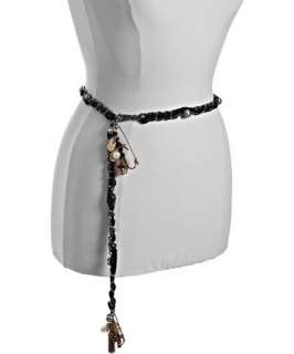 Dolce & Gabbana silver lace and charm detail chain belt
