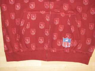 San Francisco 49ers Zip Hoodie Mens Sz XL New NFL Team Apparel Scarlet 