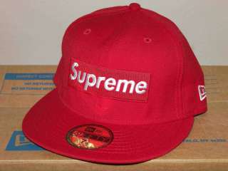   Woolrich Box Logo Fitted New Era Hat Cap 59fifty World Famous Red