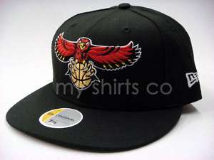 Atlanta Hawks Black Red Vintage New Era Fitted Hat  