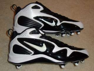 NEW Mens Nike AIR ZOOM WOODSHED D 3/4 Football Cleats 11 Black White 