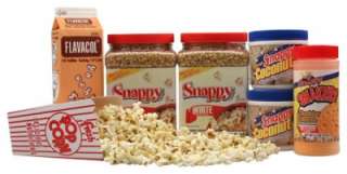 Basic Home Theater Popcorn Machine Supplies Kit   White  