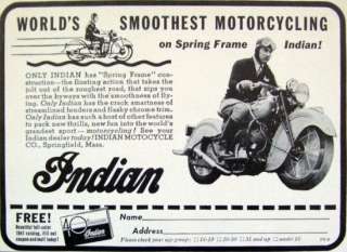 Check out our large collection of Vintage INDIAN MOTORCYCLE ads 