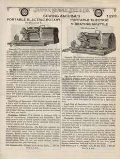 1922 Old Homestead Vintage Electric Sewing Machine Ad   
