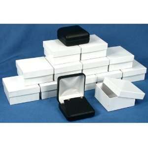  12 Pendant Boxes Black Leather Jewelry Gift Display Box 