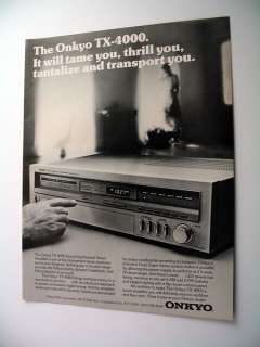 Onkyo TX 4000 Stereo Receiver 1981 print Ad  