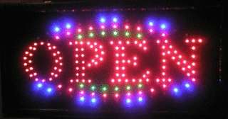 Animated LED Neon Light Open Sign W/ Multi Color 723  