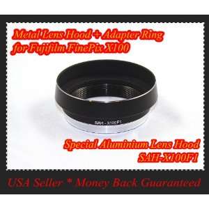  New Metal Lens Hood + Adapter Ring SAH X100F1 49mm for 