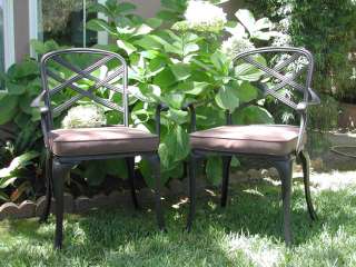 Cast Aluminum Outdoor Patio Fruniture Arm Chairs E1  