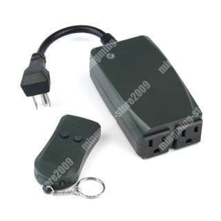NEW OUTDOOR WIRELESS REMOTE CONTROL POWER OUTLET SWITCH  