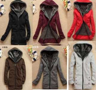   Womens girl Thicken Hoodie Coat Outerwear Jacket 6 Colors To Choose