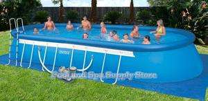 Intex Ellipse Oval 28 x 12 x 48 Frame Set Pool Package  