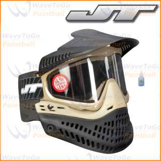 JT ProFlex Pro Flex Paintball Thermal Goggles Mask   Tan + Gun Oil 