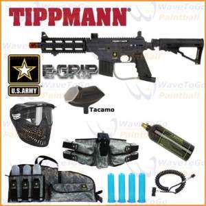 Tippmann US Army PROJECT SALVO EGRIP Paintball Gun MEGA Combo  