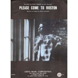    Sheet Music Please Come To Boston Dave Loggins 209 
