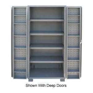   Louvered Panels And Interior Shelves Flush Door