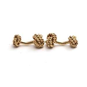    Vintage 14K Gold love Knot Design Mens Cuff Links Jewelry