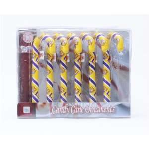  LSU Tigers NCAA Candy Cane Ornament Set of 6 Sports 