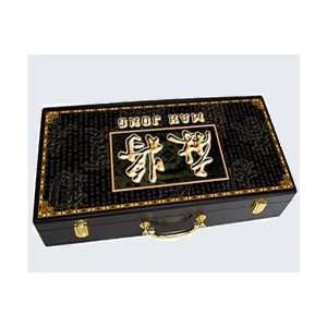  Black Wooden Mahjong Case Toys & Games